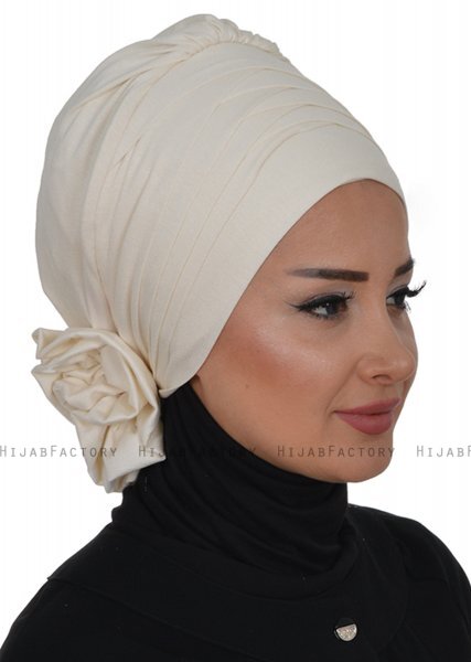 Monica - Creme Bomull Turban - Ayse Turban