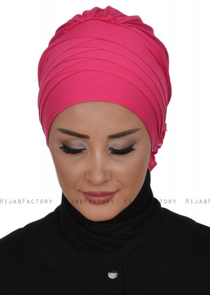 Monica - Fuchsia Bomull Turban - Ayse Turban