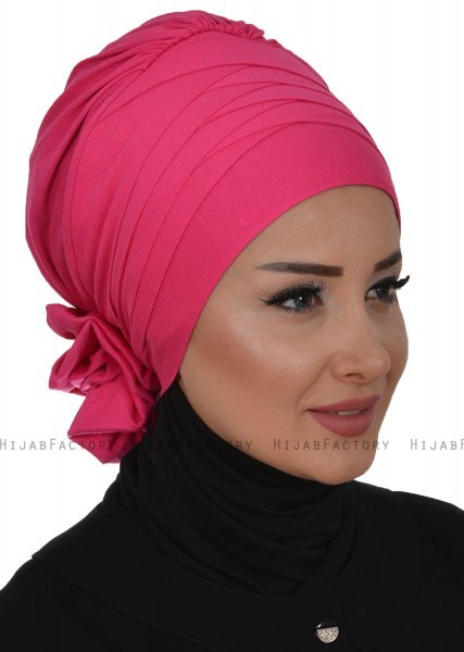 Monica - Fuchsia Bomull Turban - Ayse Turban