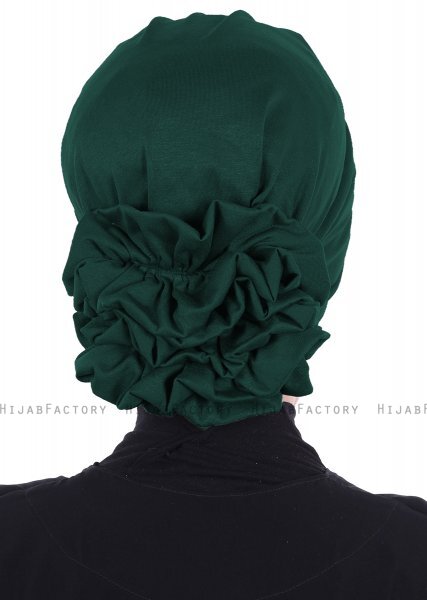 Monica - Mørk Grønn Bomull Turban - Ayse Turban