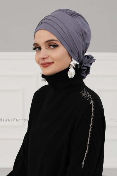 Monica - Grå Bomull Turban - Ayse Turban