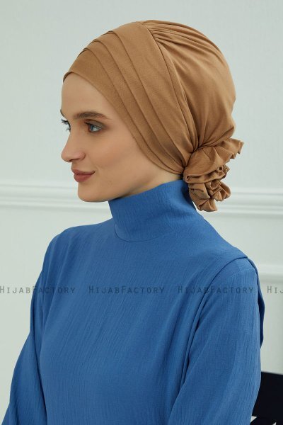 Monica - Lysebrun Bomull Turban