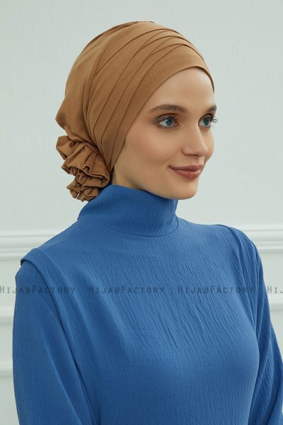 Monica - Lysebrun Bomull Turban