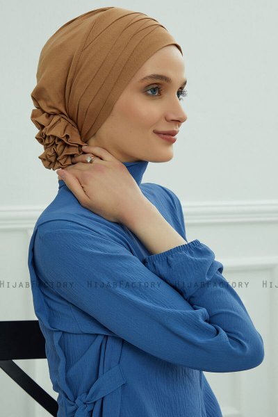 Monica - Lysebrun Bomull Turban