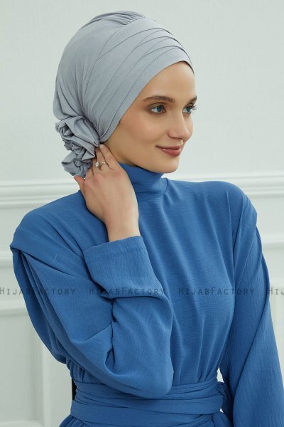 Monica - Lysegrå Bomull Turban