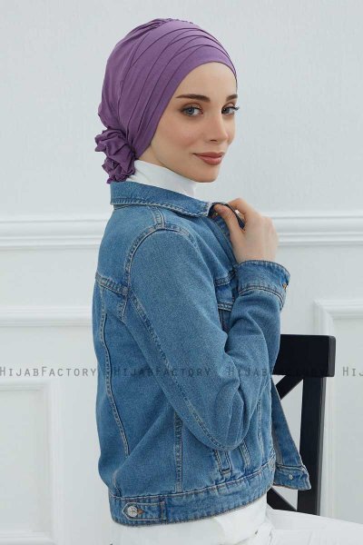 Monica - Violet Bomull Turban
