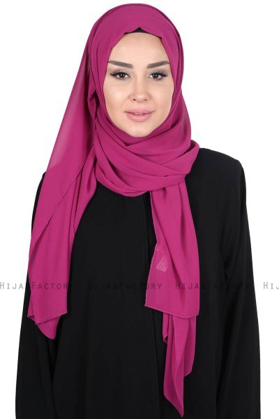 Joline - Fuchsia Premium Chiffon Hijab