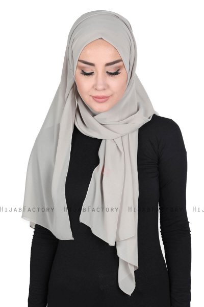 Joline - Taupe Premium Chiffon Hijab