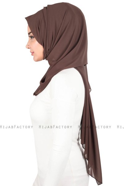 Joline - Brun Premium Chiffon Hijab