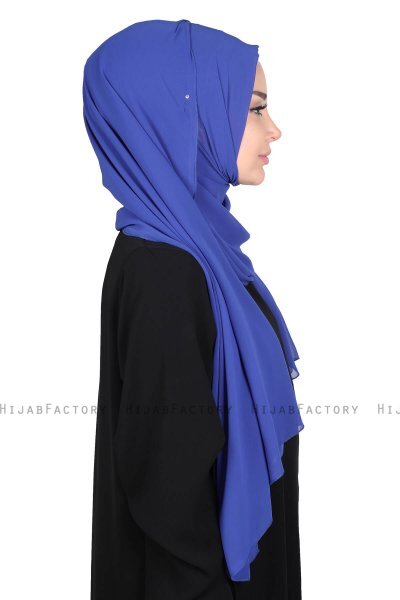 Joline - Blå Premium Chiffon Hijab
