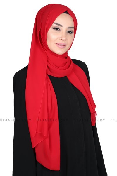 Joline - Rød Premium Chiffon Hijab