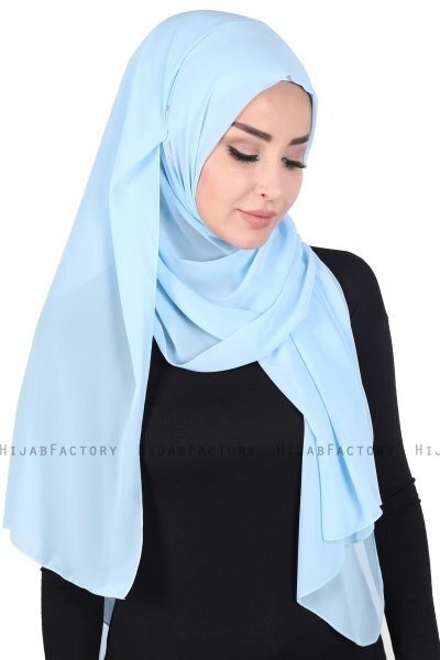 Joline - Lyseblå Premium Chiffon Hijab