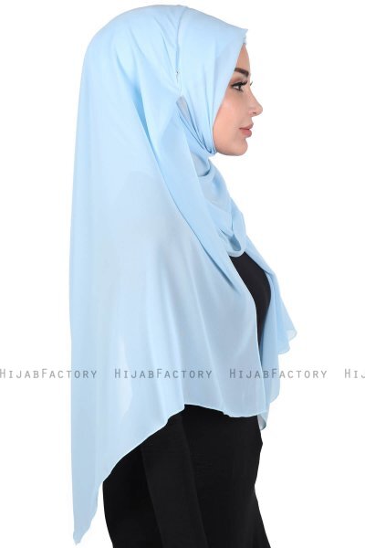 Joline - Lyseblå Premium Chiffon Hijab