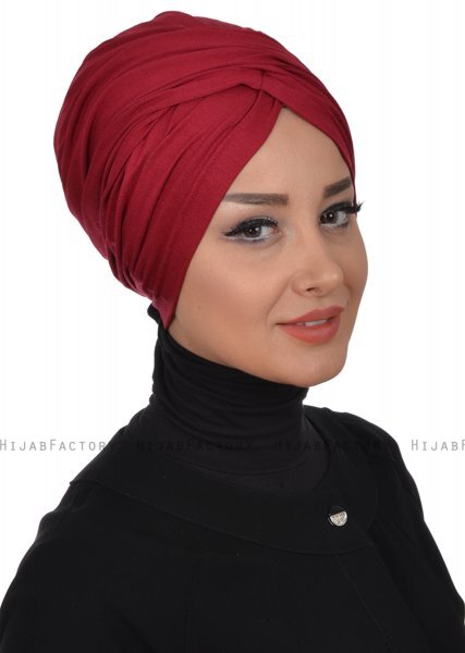 Fiona - Bordeaux Bomull Turban - Ayse Turban