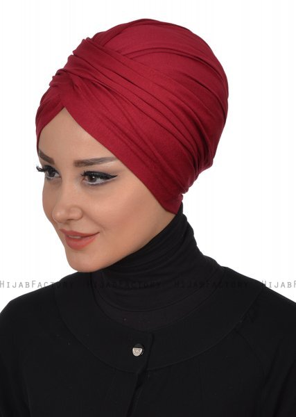Fiona - Bordeaux Bomull Turban - Ayse Turban
