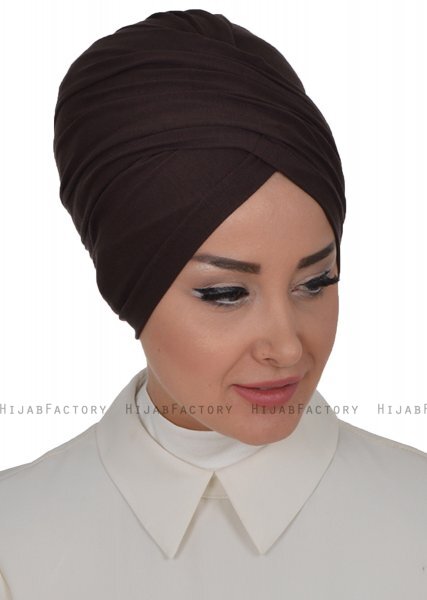 Fiona - Brun Bomull Turban - Ayse Turban