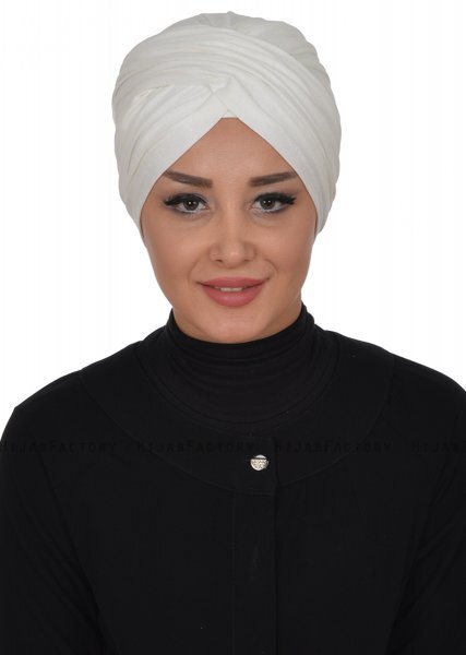 Fiona - Creme Bomull Turban - Ayse Turban