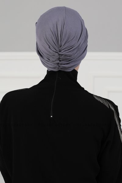 Fiona - Grå Bomull Turban - Ayse Turban