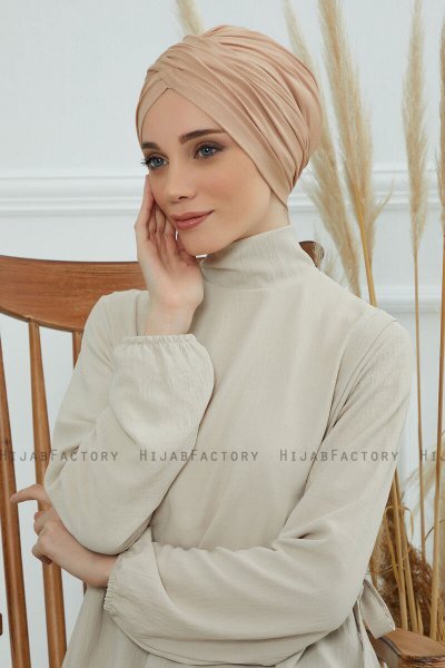 Fiona - Sand Bomull Turban