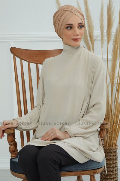 Fiona - Sand Bomull Turban