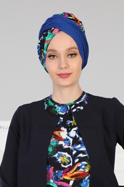 Fiona - Blå Galaxy Bomull Turban