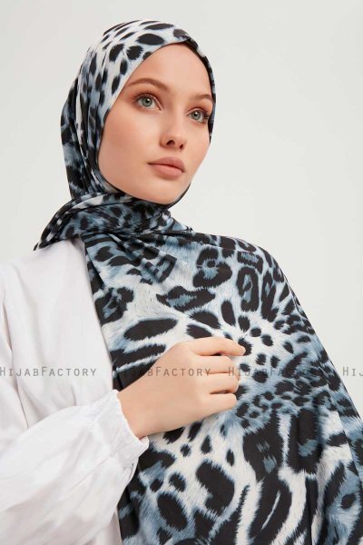 Ayten - Indigo Mønstret Hijab