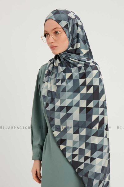 Banou - Indigo Mønstret Hijab