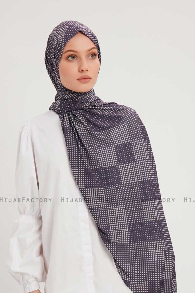 Nurgul - Lilla Mønstret Hijab
