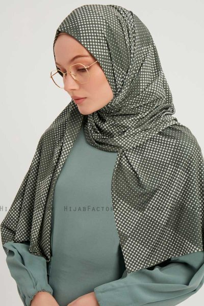 Nurgul - Grønn Mønstret Hijab
