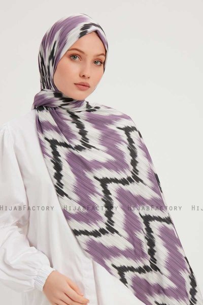 Tansu - Lilla Mønstret Hijab