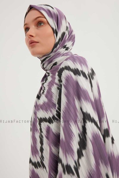 Tansu - Lilla Mønstret Hijab