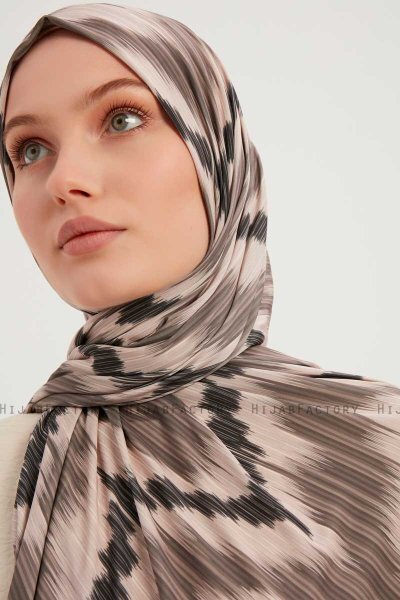 Tansu - Lysebrun Mønstret Hijab