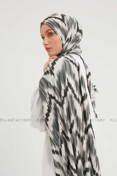 Tansu - Antrasitt Mønstret Hijab