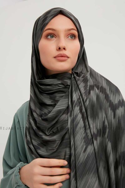 Tansu - Svart Mønstret Hijab