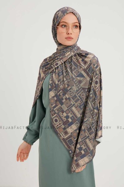 Gulya - Bordeaux Mønstret Hijab