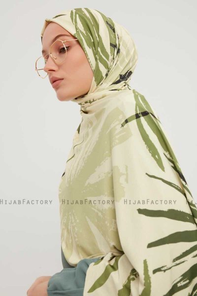 Ezmeray - Mint Mønstret Hijab