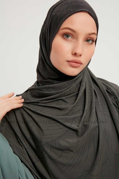 Fadime - Smoked Mønstret Hijab