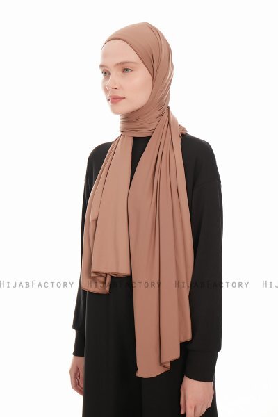Farah - Lysebrun Jersey Hijab