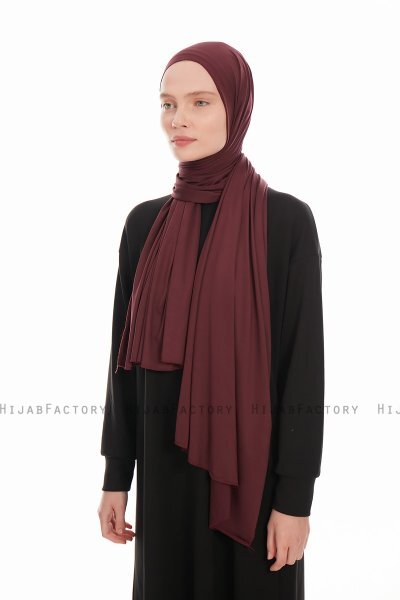 Farah - Plomme Jersey Hijab