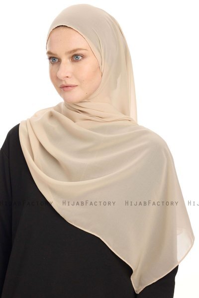 Chiffon Hijab - Lys Taupe