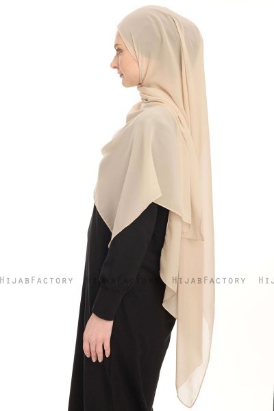 Chiffon Hijab - Lys Taupe