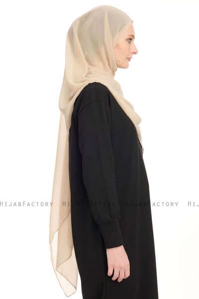 Chiffon Hijab - Lys Taupe