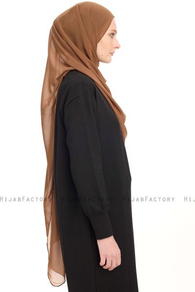 Chiffon Hijab - Lysebrun
