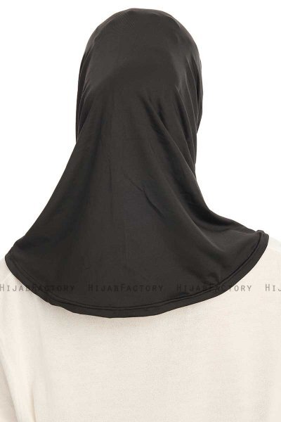Yazmin - 4-pakke Svart Amira Hijab Ready To Wear