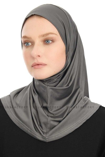 Yazmin - Mørk Grå Amira Hijab Ready To Wear
