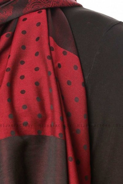 Alev - Bordeaux Mønstret Hijab