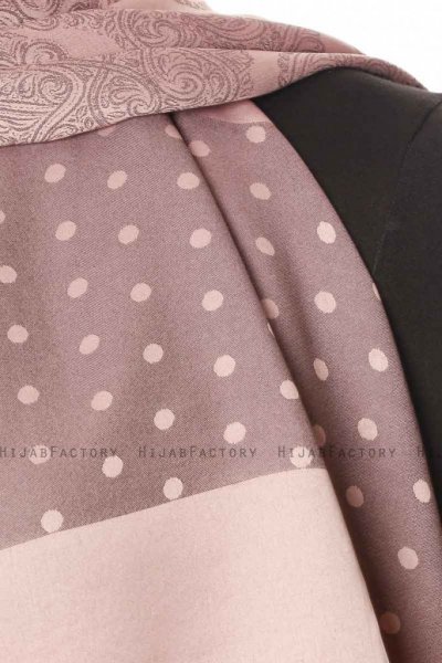 Alev - Gammelrosa Mønstret Hijab