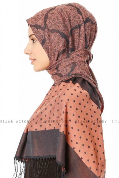 Alev - Laksrosa Mønstret Hijab