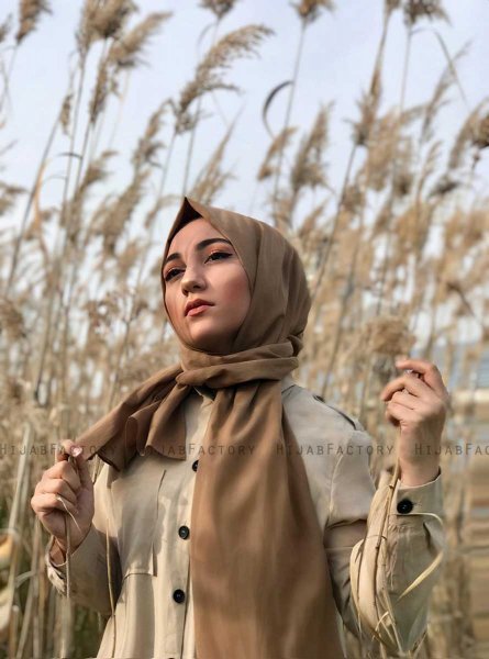 Alida - Camel Bomull Hijab - Mirach