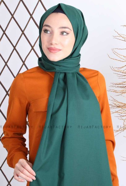 Alida - Mørk Grønn Bomull Hijab - Mirach